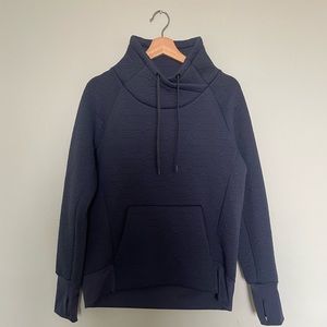 Athleta jacquard cowl neck sweater | blue | size S